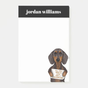 Bloco De Notas Amor e Dachshund