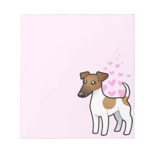 Bloco De Notas Amor liso do Fox Terrier