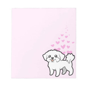 Bloco De Notas Amor maltês (filhote de cachorro cortado)