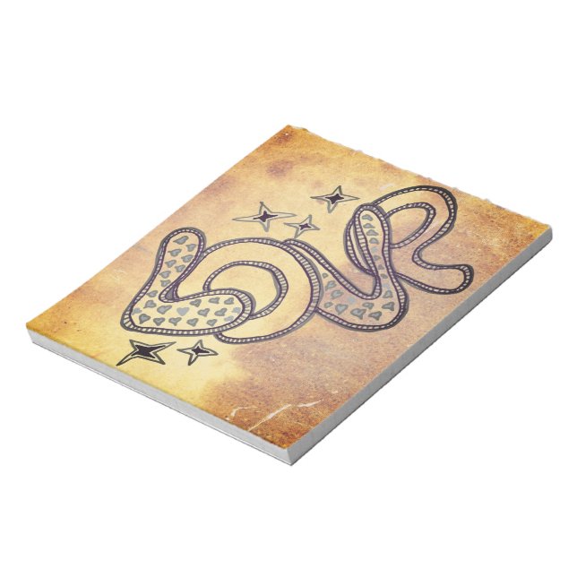 Bloco De Notas Amor no estilo dos anos 60 (Invertido)