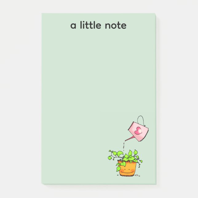 Bloco De Notas Amor Regado, Planta Feliz em Casa (Frente)