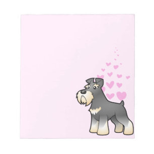 Bloco De Notas Amor Schnauzer gigante/padrão/diminuto
