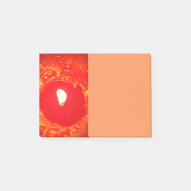 Bloco De Notas Amor, Vela Vermelha Posta O Natal (Frente)