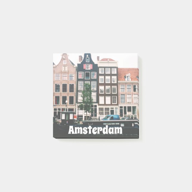 Bloco De Notas Amsterdã Lembrança de Viagem (Frente)