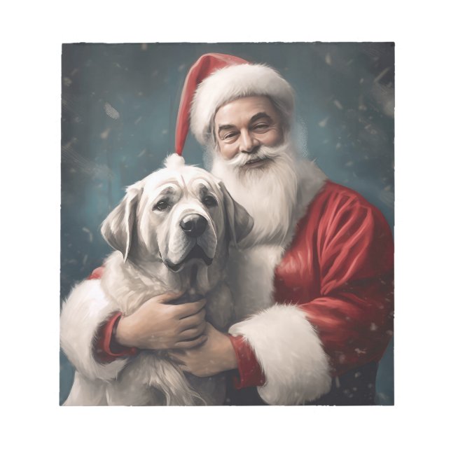 Bloco De Notas Anatólia Shepherd com o Natal do Papai Noel (Frente)