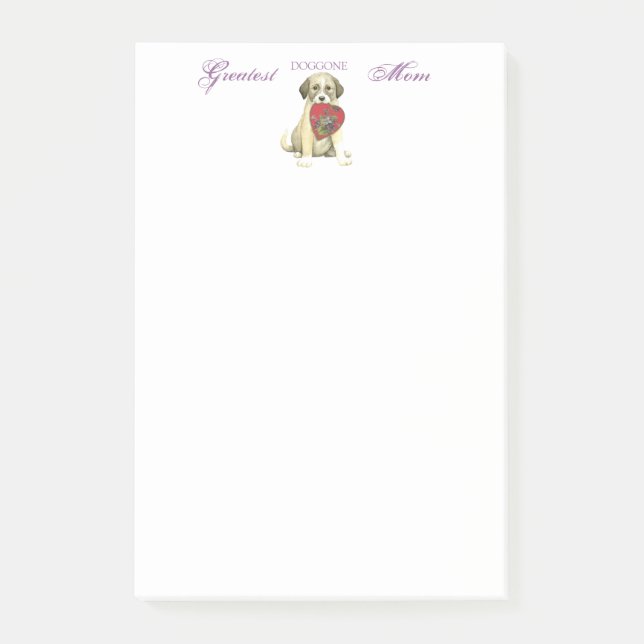 Bloco De Notas Anatólia Shepherd Dog Heart Mãe (Frente)