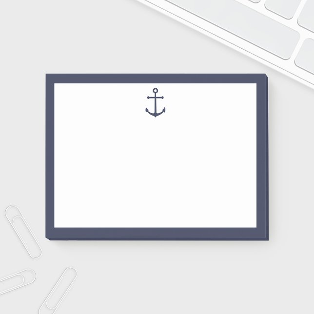 Bloco De Notas Âncora Azul Marinho Náutica (Criador carregado)