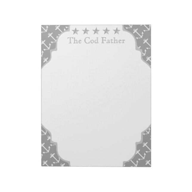 Bloco De Notas Âncora de Cinzas náuticas (Invertido)