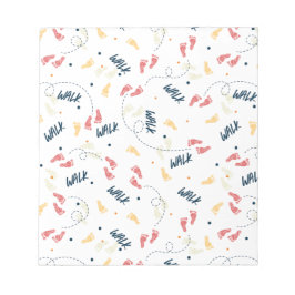 Bloco De Notas Andando juntos: Padrão de Pegada de Aventura