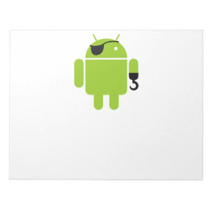Bloco De Notas Android Robot Mighight Pirate