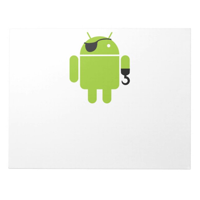 Bloco De Notas Android Robot Mighight Pirate (Frente)
