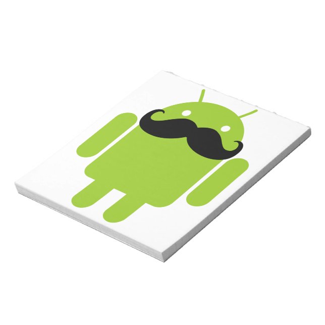 Bloco De Notas Android Robot Mustache (Invertido)