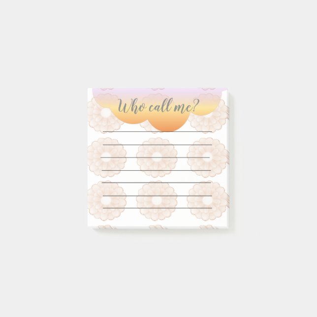 Bloco De Notas Anêmonas De Pêssego Laranja Que Me Chamam De Notas (Frente)