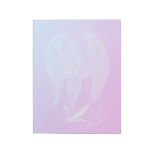Bloco De Notas Angel perdeu no Love, Design preto e verde