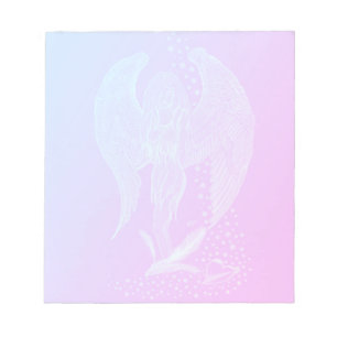 Bloco De Notas Angel perdeu no Love, Design preto e verde