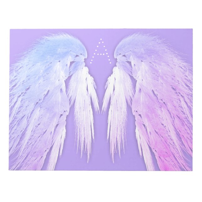 Bloco De Notas ANGEL WINGS Fairy Purple Monograma (Frente)