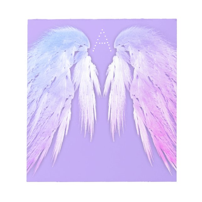 Bloco De Notas ANGEL WINGS Fairy Purple Monograma (Frente)