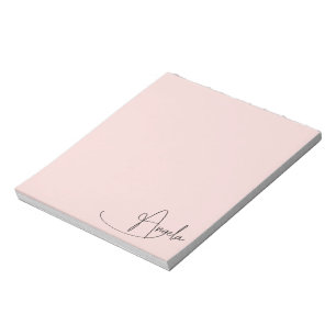 Bloco De Notas Ângela Assinatura Manuscrita Decorativa G Blush