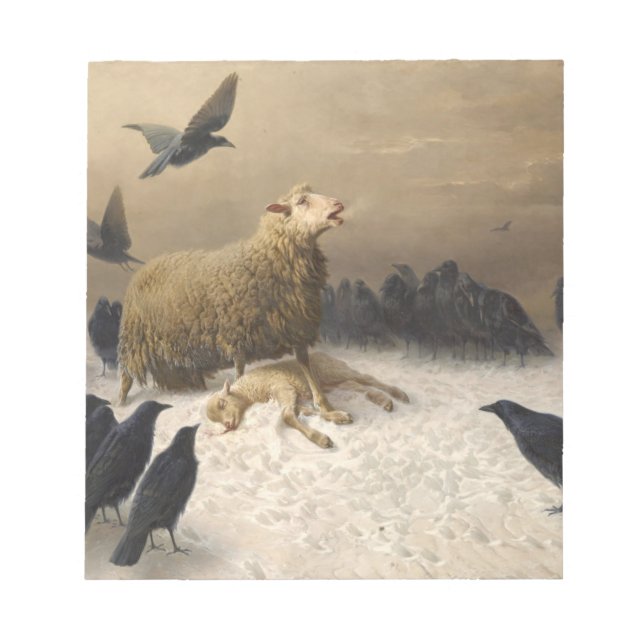 Bloco De Notas Anguish Por August Friedrich Albrecht Schenck 1876 (Frente)