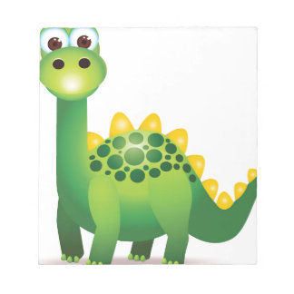 Bloco De Notas Animação verde de dinossauros