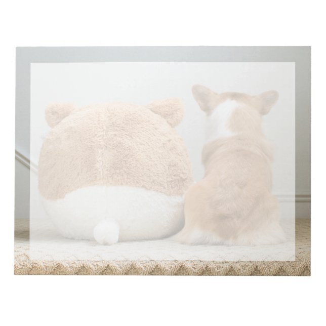 Bloco De Notas Animais Bebês Mais Fofos | Corgi & Cachorrinho de  (Frente)