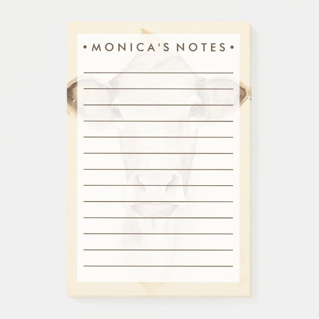 Bloco De Notas Animais da casca de água | Vaca (Frente)