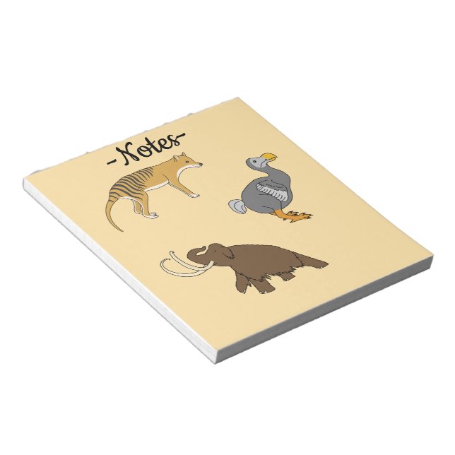 Bloco De Notas Animais Extintos (Inclinado)