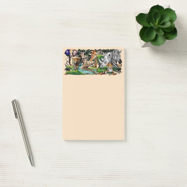 Bloco De Notas Animais Selvagens da savana africana (Escritótio)