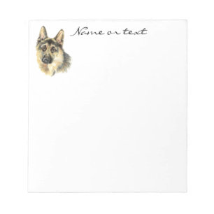 Bloco De Notas Animal de companhia de German shepherd de aquarela