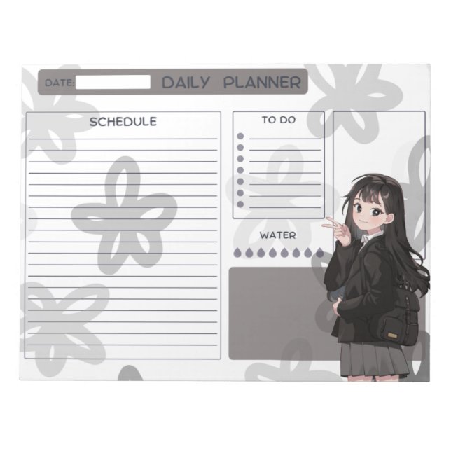 Bloco De Notas Anime Daily Planner (Frente)