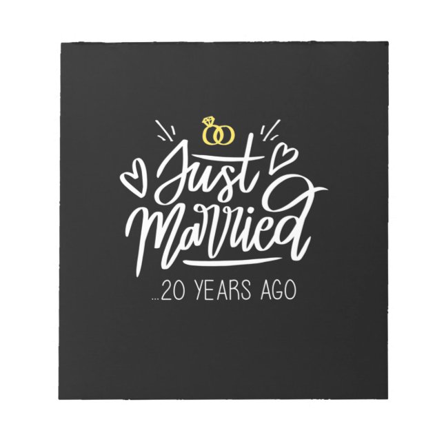 Bloco De Notas Aniversário de Casamento de 20 (Frente)