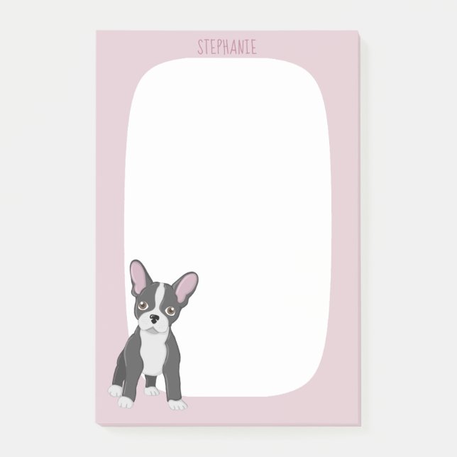 Bloco De Notas Aniversário do Buldogue Francês (Frente)