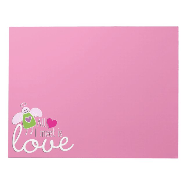 Bloco De Notas Anjo Engraçado - Tudo Que Conheço É Amor 2 (Frente)