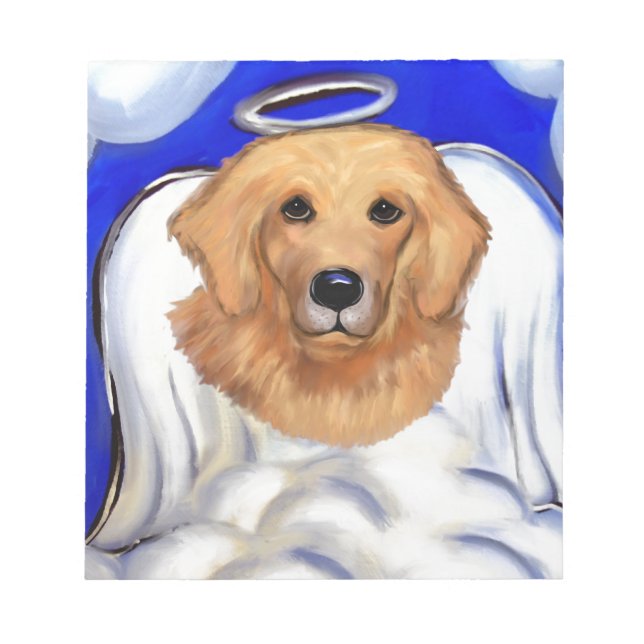 Bloco De Notas Anjo Golden Retriever (Frente)
