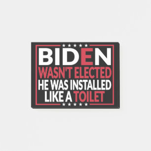 Bloco De Notas Anti-Biden, Joe Biden Como Um Banheiro - Anti-Bide