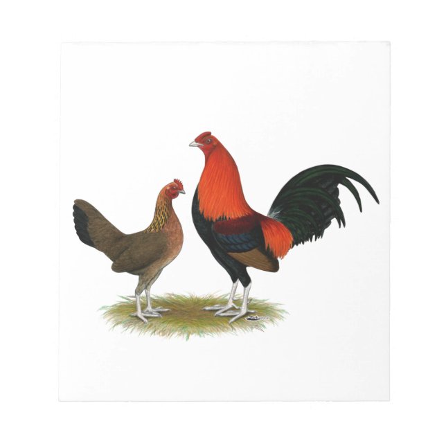 Bloco De Notas Antigos Bantams de Jogo Inglês: BB Red Pair (Frente)