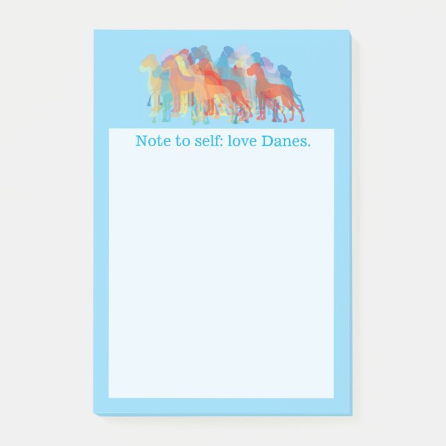 Bloco De Notas Apenas um lembrete do Great Dane. (Frente)