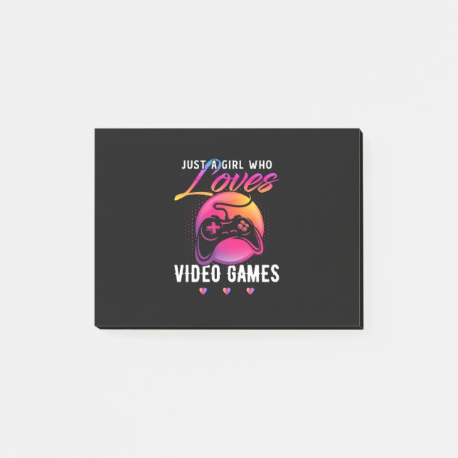 Bloco De Notas Apenas Uma Menina Que Adora Jogo De Vídeo (Frente)