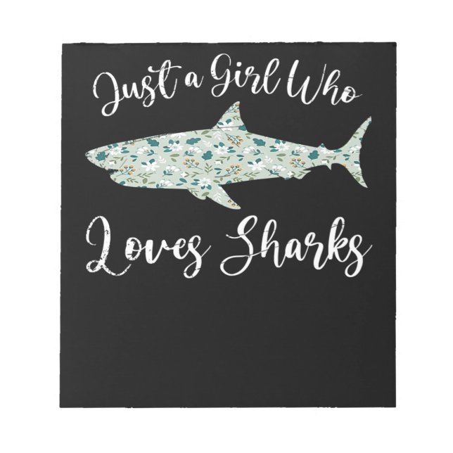 Bloco De Notas Apenas Uma Menina Que Ama Tubarões - Presente Tuba (Frente)