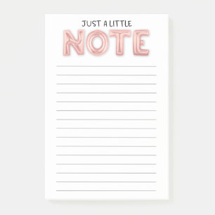 Bloco De Notas Apenas uma nota pequena: Notas de post-it
