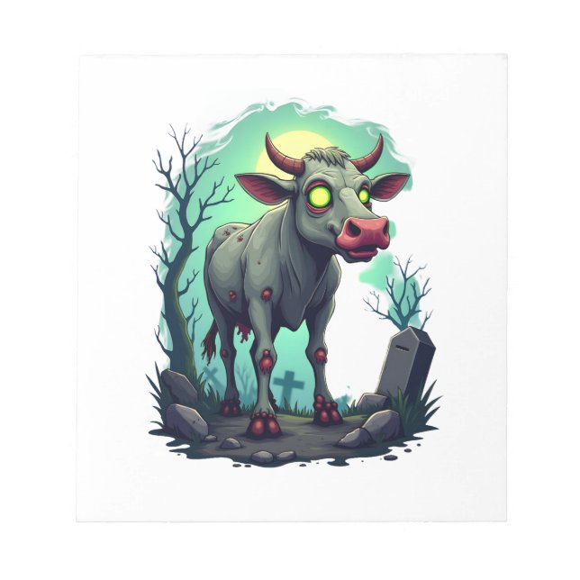 Bloco De Notas Apocalipse da Vaca Zumbi (Frente)