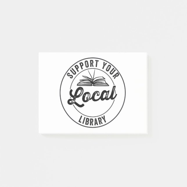 Bloco De Notas apoie sua biblioteca local (Frente)