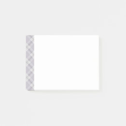 Bloco De Notas Apoio de Padrão Xadrez Lavanda Cinza