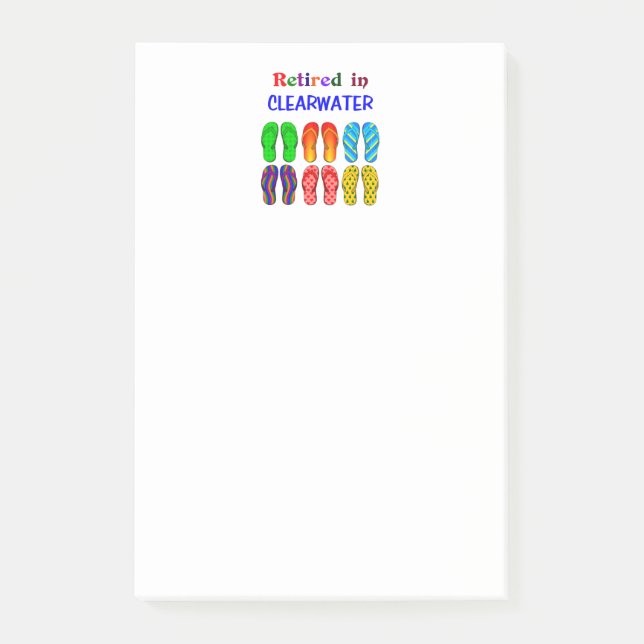 Bloco De Notas Aposentado em Clearwater, design popular, (Frente)