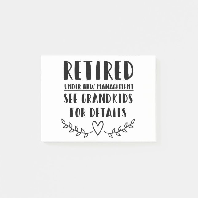 Bloco De Notas Aposentado Sob Novo Gerenciamento (Frente)