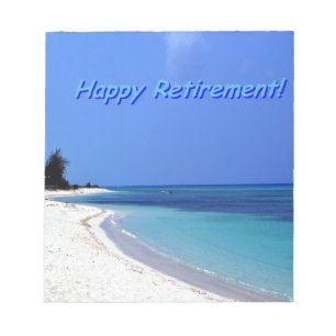 Bloco De Notas Aposentadoria feliz - céu azul, oceano azul