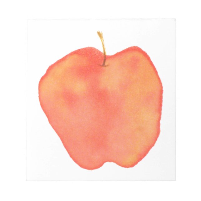 Bloco De Notas Apple de Aquarela (Frente)