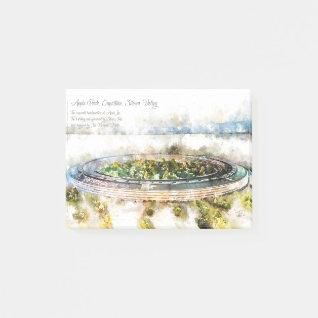 Bloco De Notas Apple Park Aquarell (Frente)