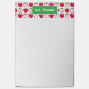 Bloco De Notas Apple vermelho e branco personalizou a nota de