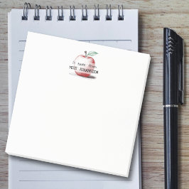 Bloco De Notas Apreciação de Professora de Apple Vermelha, Fora d